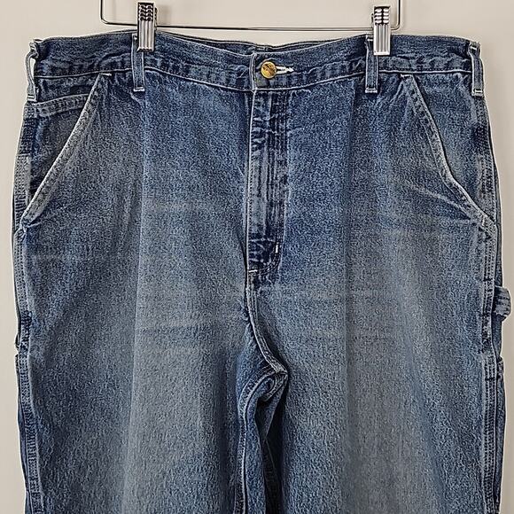 Carhartt B13 Loose Original Fit Carpenter Utility Work Denim Jeans 38x30 FLAWED - Picture 3 of 16